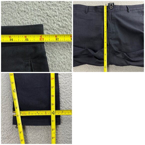 Lanvin Pants Mens Euro 46 Small S Navy Blue Ankle Zip Skinny Fit Biker Moto 1 - Picture 10 of 10